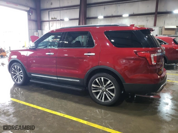 2017 Ford Explorer Platinum with VIN 1FM5K8HT8HGE23534, listed as a Copart auction lot 51412075 with 127,911 mi miles and Salvage Title. Bid and sale history available at carsss.com. Image 2.