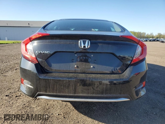 2019 Honda Civic LX with VIN 19XFC2F60KE025306, listed as a Copart auction lot 53949305 with 50,671 mi miles and Salvage Title. Bid and sale history available at DreamBid. Image 6.