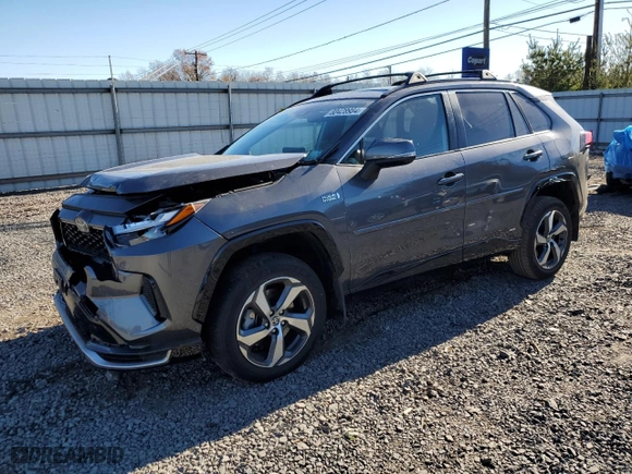 2022 Toyota RAV4 Prime SE with VIN JTMAB3FV6ND095814, listed as a Copart auction lot 80428984 with 47,915 mi miles and Salvage Title. Bid and sale history available at carsss.com. Image 1.