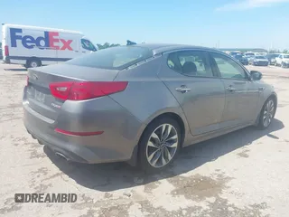 2014 Kia Optima SXL Turbo with VIN 5XXGR4A66EG299014, listed as a IAAI auction lot 42359381 with 150,027 mi miles and . Bid and sale history available at DreamBid. Image 4.
