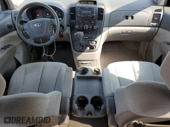 2007 Kia Sedona EX with VIN KNDMB233876108371, listed as a Copart auction lot 71360184 with 199,487 mi miles and Salvage Title. Bid and sale history available at carsss.com. Image 8.