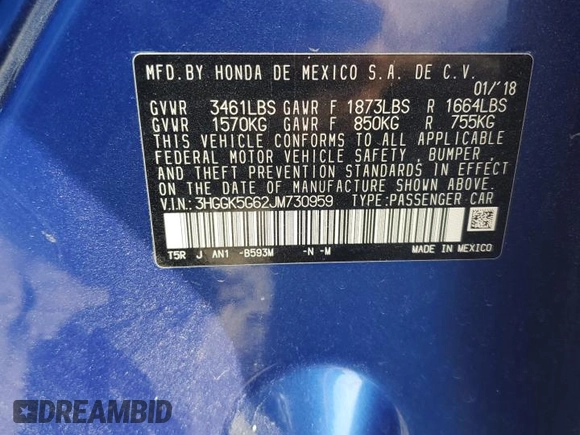 2018 Honda Fit Sport with VIN 3HGGK5G62JM730959, listed as a Copart auction lot 72123944 with 80,185 mi miles and Salvage Title. Bid and sale history available at DreamBid. Image 14.