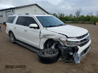 2022 Ford Expedition Max Limited with VIN 1FMJK2AT7NEA07536, listed as a Copart auction lot 56758515 with 52,955 mi miles and Non repairable. Bid and sale history available at DreamBid. Image 4.