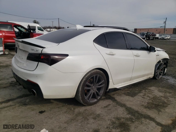 2018 Acura TLX w/A-SPEC Pkg with VIN 19UUB2F61JA009029, listed as a Copart auction lot 43001555 with 66,405 mi miles and Salvage Title. Bid and sale history available at carsss.com. Image 3.