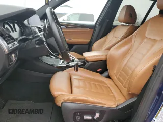 2021 BMW X3 xDrive30i with VIN 5UXTY5C01M9H12745, listed as a Copart auction lot 84824444 with 46,618 mi miles and Salvage Title. Bid and sale history available at DreamBid. Image 7.