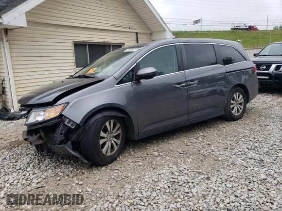 2014 Honda Odyssey EX-L with VIN 5FNRL5H69EB125480, listed as a Copart auction lot 59988475 with Not provided miles and Salvage title. Bid and sale history available at DreamBid. Image 1.