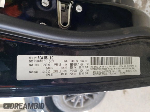 2019 Dodge Journey SE with VIN 3C4PDCBB1KT778770, listed as a Copart auction lot 44817635 with 118,649 mi miles and Salvage Title. Bid and sale history available at DreamBid. Image 15.