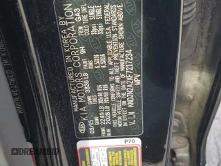 2015 Kia Soul with VIN KNDJN2A2XF7217234, listed as a Copart auction lot 49134595 with 180,040 mi miles and Salvage Title. Bid and sale history available at carsss.com. Image 12.