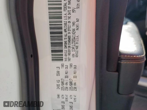 2016 Jeep Cherokee Latitude with VIN 1C4PJLCS2GW114244, listed as a Copart auction lot 53095715 with 108,054 mi miles and Salvage Title. Bid and sale history available at carsss.com. Image 13.