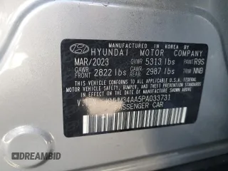 2023 Hyundai Ioniq 6 SEL z VIN KMHM34AA5PA033731, wystawiony jako Copart lot #47441174 z przebiegiem 5438 mil mil oraz . Historia ofert i sprzedaży dostępna na DreamBid. Obrazek 12.