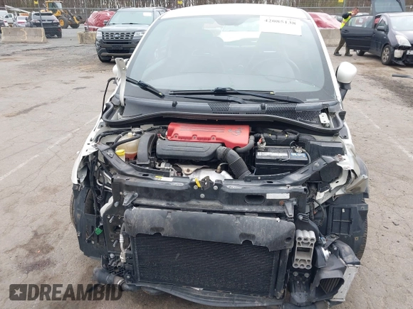 2015 FIAT 500 Abarth with VIN 3C3CFFFH1FT597459, listed as a IAAI auction lot 42085138 with 71,479 mi miles. Bid and sale history available at carsss.com. Image 6.