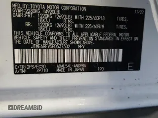 2023 Toyota RAV4 Hybrid XSE with VIN JTME6RFV5PD537302, listed as a Copart auction lot 58723145 with 37,829 mi miles and Salvage title. Bid and sale history available at DreamBid. Image 14.