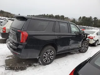 2023 GMC Yukon AT4 with VIN 1GKS2CKDXPR212872, listed as a Copart auction lot 43956265 with 74,656 mi miles and Salvage Title. Bid and sale history available at carsss.com. Image 3.