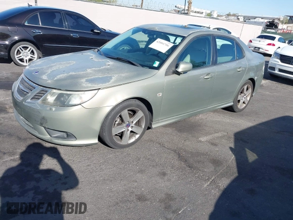 2008 Saab 9-3 with VIN YS3FB49Y981111875, listed as a IAAI auction lot 42004706 with 156,070 mi miles. Bid and sale history available at carsss.com. Image 2.