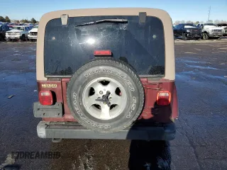 2001 Jeep Wrangler Sahara with VIN 1J4FA59S41P301365, listed as a Copart auction lot 87701675 with 134,081 mi miles and Salvage Title. Bid and sale history available at carsss.com. Image 6.