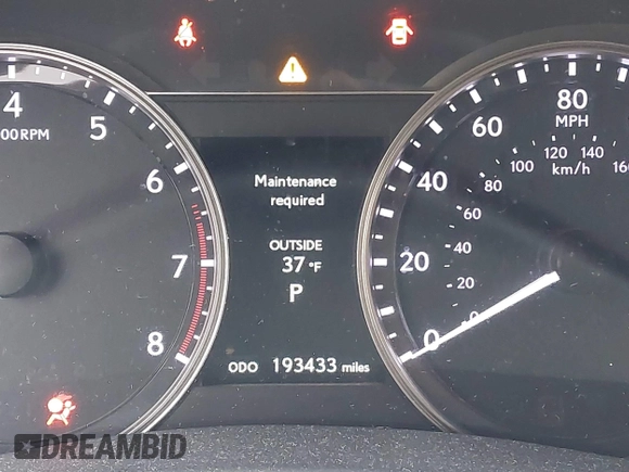 2013 Lexus GS 350 with VIN JTHBE1BL6D5017853, listed as a IAAI auction lot 41259820 with 193,433 mi miles and . Bid and sale history available at DreamBid. Image 15.