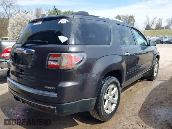 2016 GMC Acadia SLE with VIN 1GKKVPKD6GJ195274, listed as a IAAI auction lot 41635673 with 129,387 mi miles and . Bid and sale history available at DreamBid. Image 4.