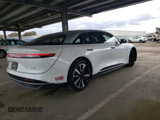 2022 Lucid Air Grand Touring with VIN 50EA1GBA8NA001314, listed as a Copart auction lot 48794005 with 37,092 mi miles and Salvage Title. Bid and sale history available at carsss.com. Image 3.