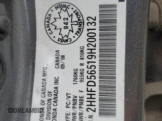 2009 Acura CSX z VIN 2HHFD56519H200132, wystawiony jako Copart lot #49860445 z przebiegiem 242 727 mil mil oraz Szkoda całkowita • Salvage title. Historia ofert i sprzedaży dostępna na DreamBid. Obrazek 12.