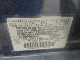 2019 Nissan Note SV with VIN 3N1CE2CP2KL358454, listed as a IAAI auction lot 42357095 with 87,672 mi miles and . Bid and sale history available at DreamBid. Image 9.