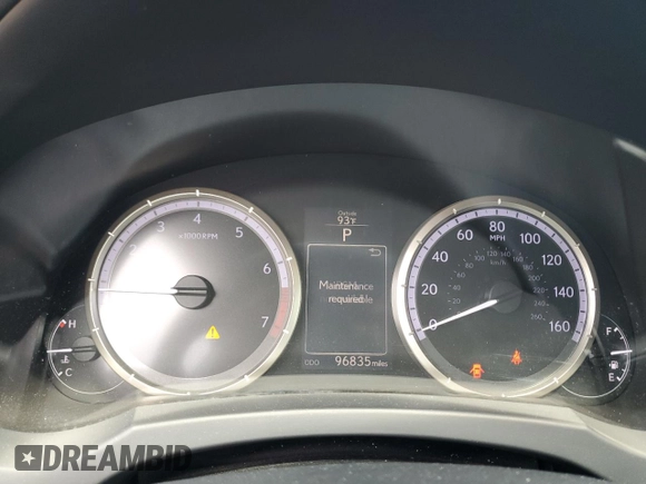 2015 Lexus RC 350 F Sport with VIN JTHHE5BCXF5000574, listed as a Copart auction lot 55218575 with 96,835 mi miles and Salvage title. Bid and sale history available at DreamBid. Image 9.