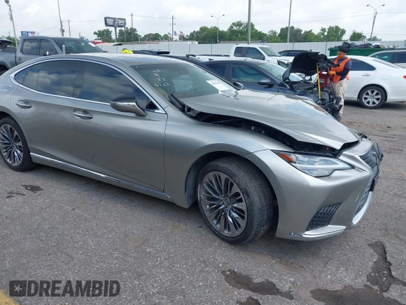 2021 Lexus LS 500 with VIN JTHD51FFXM5015102, listed as a IAAI auction lot 42504243 with 46,782 mi miles and . Bid and sale history available at DreamBid. Image 1.