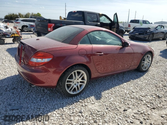 2007 Mercedes-Benz SLK 350 with VIN WDBWK56F07F154582, listed as a Copart auction lot 50014805 with 94,596 mi miles and Clean title. Bid and sale history available at DreamBid. Image 3.