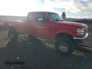 1996 Ford F-150 with VIN 1FTEX14N7TKA17710, listed as a Copart auction lot 76341824 with 215,390 mi miles and Salvage Title. Bid and sale history available at carsss.com. Image 4.
