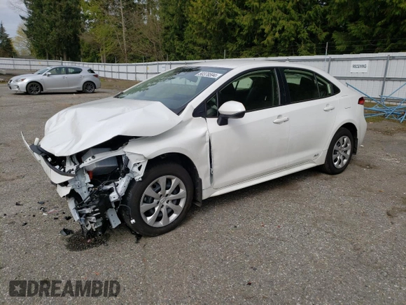 2023 Toyota Corolla Hybrid LE with VIN JTDBDMHE2PJ002549, listed as a Copart auction lot 50378594 with 5,028 mi miles and Salvage Title. Bid and sale history available at carsss.com. Image 1.