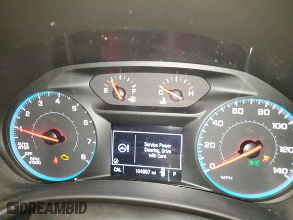 2018 Chevrolet Equinox LT with VIN 3GNAXJEV1JS631318, listed as a Copart auction lot 45581225 with 104,907 mi miles and Salvage Title. Bid and sale history available at carsss.com. Image 9.