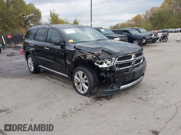 2013 Dodge Durango Crew with VIN 1C4RDHDG8DC592706, listed as a IAAI auction lot 40745114 with 95,757 mi miles and . Bid and sale history available at DreamBid. Image 1.