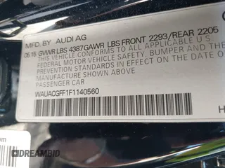 2015 Audi A3 Premium z VIN WAUACGFF1F1140560, wystawiony jako IAAI lot #42151740 z przebiegiem 118 664 mil mil oraz . Historia ofert i sprzedaży dostępna na DreamBid. Obrazek 9.