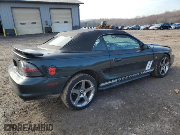 1998 Ford Mustang with VIN 1FAFP4442WF231861, listed as a Copart auction lot 43805205 with 193,569 mi miles and Salvage Title. Bid and sale history available at carsss.com. Image 3.