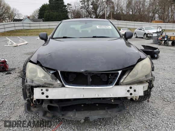 2008 Lexus IS with VIN JTHBK262082080289, listed as a Copart auction lot 48044825 with 198,945 mi miles and Salvage Title. Bid and sale history available at carsss.com. Image 5.