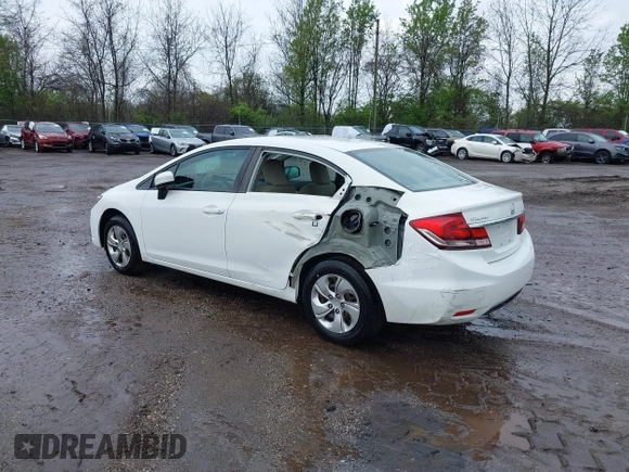 2015 Honda Civic LX with VIN 19XFB2F54FE104574, listed as a IAAI auction lot 42096001 with 122,094 mi miles and . Bid and sale history available at DreamBid. Image 3.