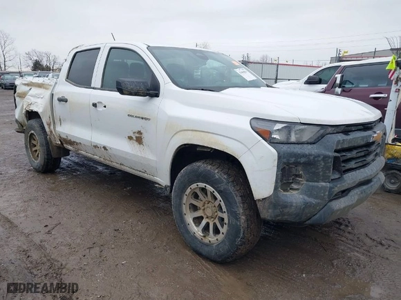 2023 Chevrolet Colorado 4WD Work Truck with VIN 1GCGTBEC7P1268939, listed as a IAAI auction lot 41466813 with 31,329 mi miles. Bid and sale history available at carsss.com. Image 1.