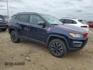 2019 Jeep Compass Trailhawk z VIN 3C4NJDDB0KT650118, wystawiony jako Copart lot #58597965 z przebiegiem 38 908 mil mil oraz Czysty tytuł • Clean title. Historia ofert i sprzedaży dostępna na DreamBid. Obrazek 4.