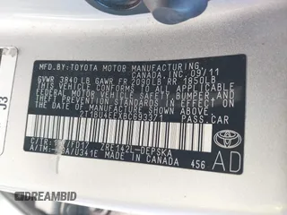 2011 Toyota Corolla L with VIN 2T1BU4EEXBC693371, listed as a IAAI auction lot 41692477 with 176,290 mi miles. Bid and sale history available at carsss.com. Image 9.