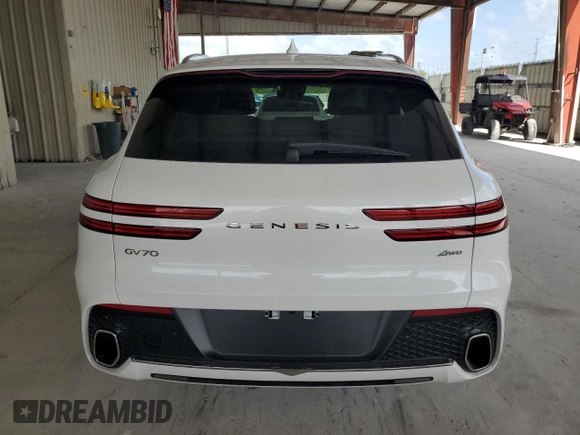 2025 Genesis GV70 2.5T with VIN 5NMMADTBXSH035022, listed as a Copart auction lot 51664685 with 1,015 mi miles and Salvage title. Bid and sale history available at DreamBid. Image 6.