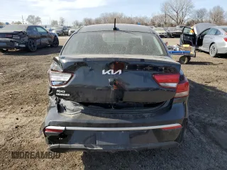 2022 Kia Rio S with VIN 3KPA24AD3NE501857, listed as a Copart auction lot 48806355 with 37,550 mi miles and Salvage Title. Bid and sale history available at carsss.com. Image 6.