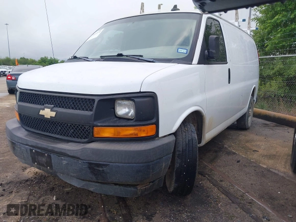 2017 Chevrolet Express Cargo Van with VIN 1GCWGAFF6H1176404, listed as a IAAI auction lot 42014572 with 104,378 mi miles. Bid and sale history available at carsss.com. Image 18.