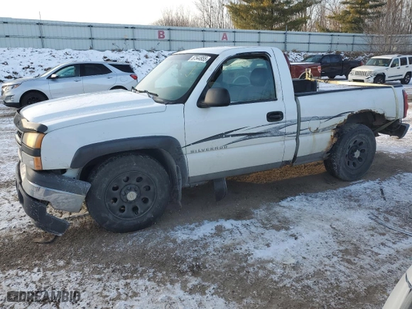2007 Chevrolet Silverado 1500 Classic Work Truck with VIN 1GCEC14X67Z160917, listed as a Copart auction lot 87544955 with 0 mi miles and Clean Title. Bid and sale history available at carsss.com. Image 1.