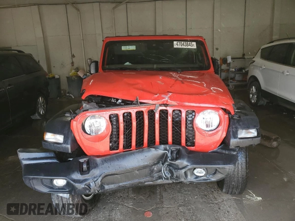 2024 Jeep Wrangler Sport S with VIN 1C4PJXDN5RW210582, listed as a Copart auction lot 47043845 with 18,593 mi miles and Salvage title. Bid and sale history available at DreamBid. Image 5.