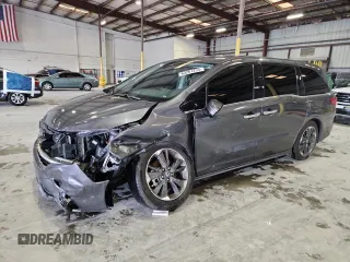 2024 Honda Odyssey Elite with VIN 5FNRL6H93RB001565, listed as a Copart auction lot 63261255 with 10,754 mi miles and Salvage title. Bid and sale history available at DreamBid. Image 1.