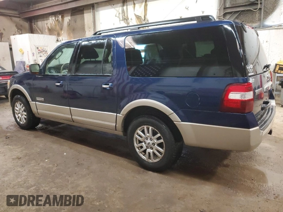 2008 Ford Expedition EL Eddie Bauer with VIN 1FMFK18528LA46090, listed as a Copart auction lot 47386824 with 188,205 mi miles and Clean Title. Bid and sale history available at carsss.com. Image 2.