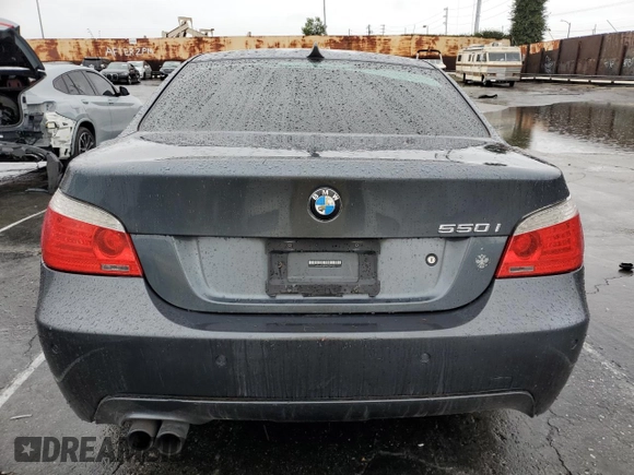 2008 BMW 5 Series 550i with VIN WBANW53548CT49453, listed as a Copart auction lot 45350325 with 117,593 mi miles and Salvage Title. Bid and sale history available at carsss.com. Image 6.