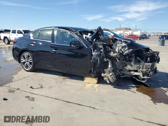 2021 Infiniti Q50 Signature Edition with VIN JN1EV7CPXMM700442, listed as a Copart auction lot 77664694 with Not provided miles and Non repairable. Bid and sale history available at DreamBid. Image 4.