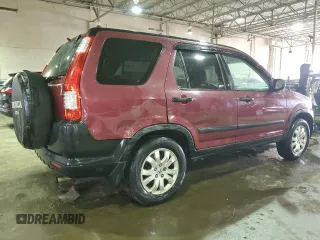 2006 Honda CR-V EX with VIN SHSRD78836U438836, listed as a Copart auction lot 51596795 with 186,974 mi miles and Salvage Title. Bid and sale history available at carsss.com. Image 3.