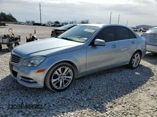 2014 Mercedes-Benz C with VIN WDDGF4HB0EA966026, listed as a Copart auction lot 45194465 with 97,808 mi miles and Salvage Title. Bid and sale history available at carsss.com. Image 1.