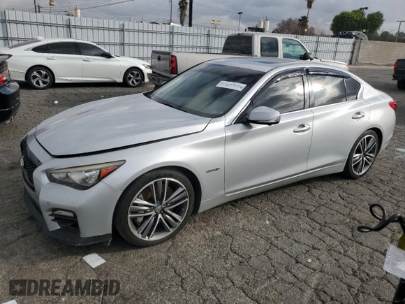 2014 Infiniti Q50 Hybrid Sport with VIN JN1AV7AP9EM691980, listed as a Copart auction lot 51164315 with 168,828 mi miles and Clean Title. Bid and sale history available at carsss.com. Image 1.
